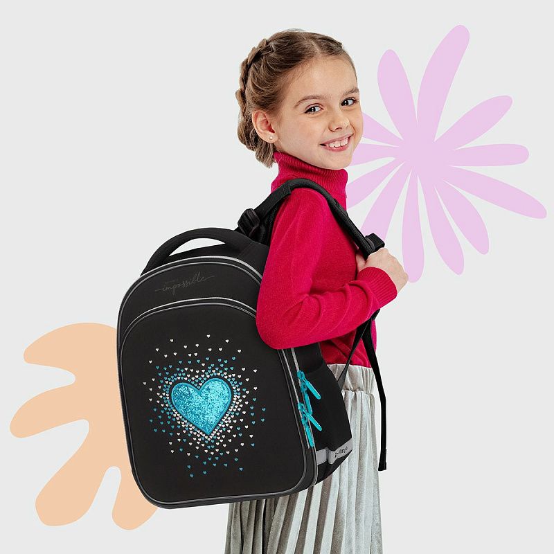 Ранец Berlingo Expert Plus "Glamorous" 38*29*15см, 2 отделения, 2 кармана, анатомическая спинка 