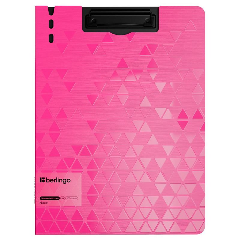 Папка-планшет с зажимом Berlingo "Neon" А4, пластик (полифом), 1800мкм, ассорти 