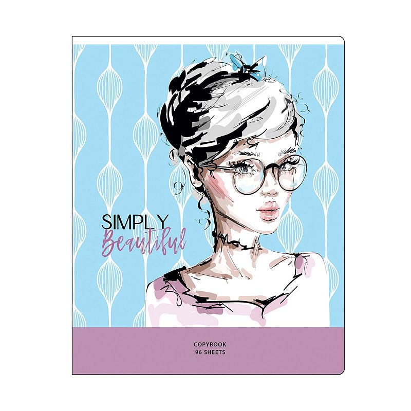 Тетрадь 96л., А5, клетка BG "Simply the best", глянцевая ламинация