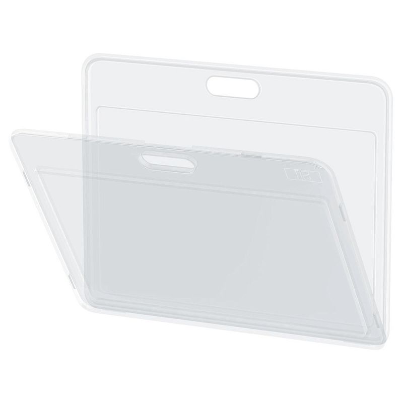 УЦЕНКА - Бейдж горизонтальный Berlingo "ID 100", 85*55мм, прозрачный, без держателя