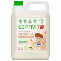 Мыло жидкое гипоаллергенное 5 л, SEPTEVIT "Миндальное молочко", биоразлагаемое 