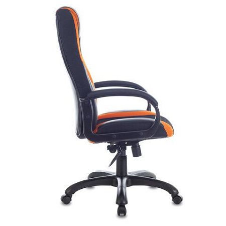 Кресло компьютерное BRABIX PREMIUM "Rapid GM-102", экокожа/ткань, черно/оранжевое, 532420, GM-102_532420