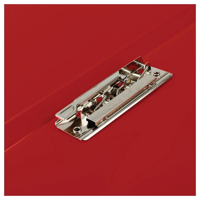 Папка с боковым зажимом СТАММ "Стандарт" А4, 17мм, 700мкм, пластик, красная 