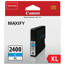 Картридж струйный CANON (PGI-2400XLС) iB4040/MB5040/MB5340, голубой, оригинальный, ресурс 1500 стр., 9274B001