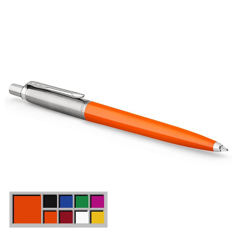 Ручка шариковая Parker "Jotter Orange CT" синяя, 1,0мм, кнопочн., пластик. корпус, блистер 