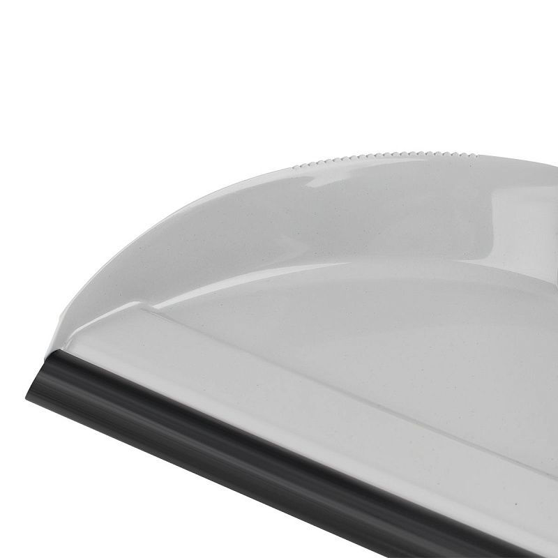 Комплект для уборки OfficeClean щетка-сметка и совок, с резиновой кромкой, ширина 24 см, пластик, серый