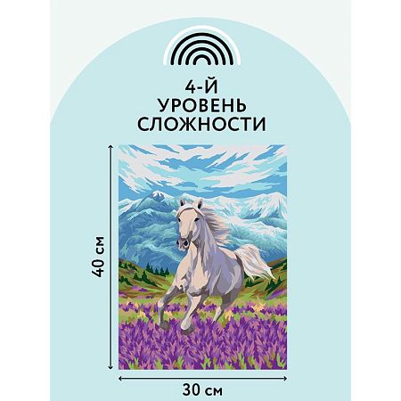 Картина по номерам на холсте ТРИ СОВЫ "Свобода", 30*40, с акриловыми красками и кистями