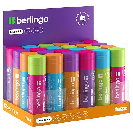 Клей-карандаш Berlingo "Fuze", 20г, ПВП