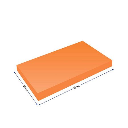 Самоклеящийся блок Berlingo "Ultra Sticky", 50*75мм, 80л., оранжевый неон