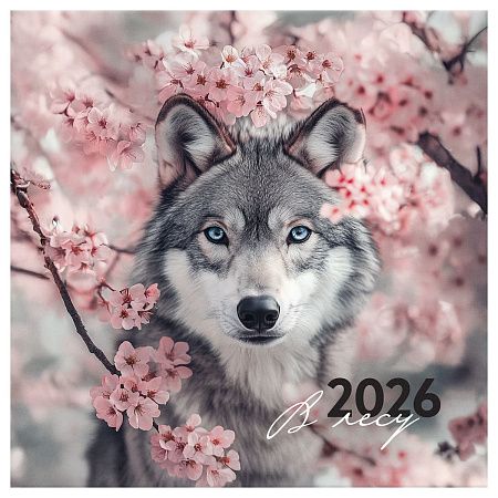 Календарь настенный перекидной на скрепке, 290*290 мм 6л. BG "Лесные обитатели", 2026г.