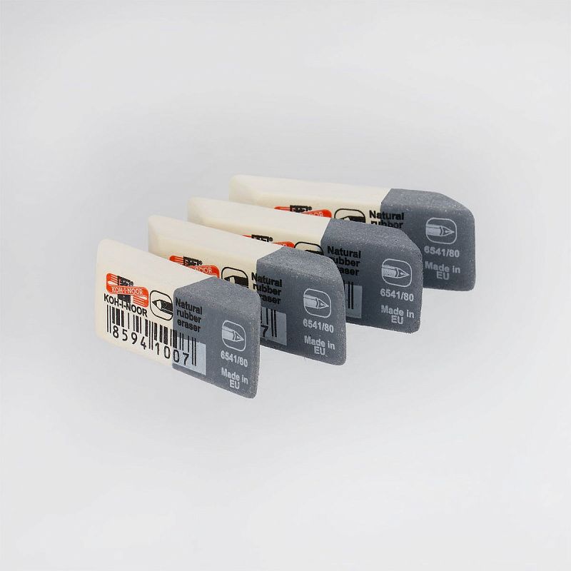 Ластик Koh-I-Noor "Sanpearl" 80, скошенный, комбинированный, натуральный каучук, 41*14*8мм 