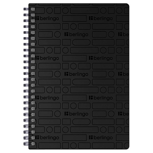 Бизнес-тетрадь A5, 80л., Berlingo "Your Way", клетка, на силиконовом гребне, 80г/м2, пластик обложка 600мкм, черная