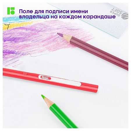Карандаши цветные Berlingo "SuperSoft. Жил-был кот", 72цв., трехгран., заточен., картон, европодвес