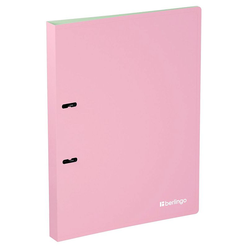 Папка на 2 кольцах Berlingo "Haze" А4, 24мм, 600мкм, D-кольца, с внутр. карманом, софт-тач, ассорти 