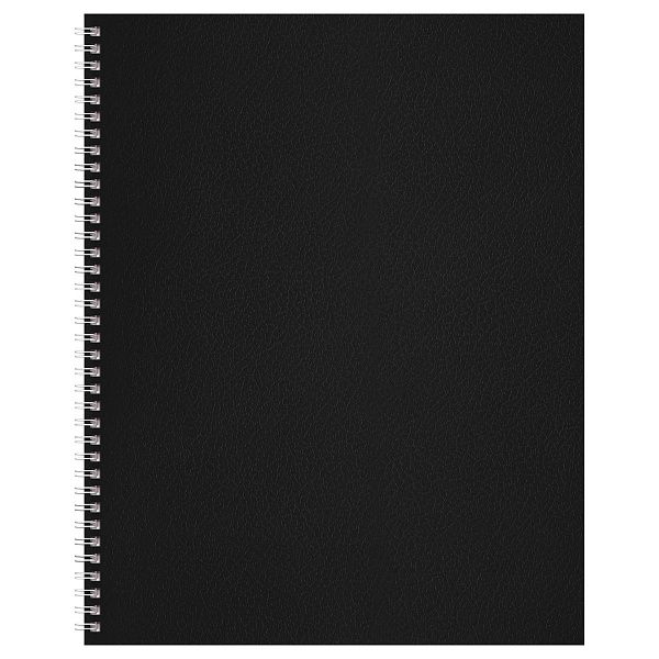 Тетрадь 96л., А5, клетка на гребне BG, бумвинил, черный