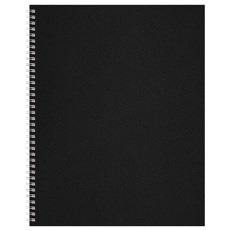 Тетрадь 96л., А4, клетка на гребне BG, бумвинил, черный