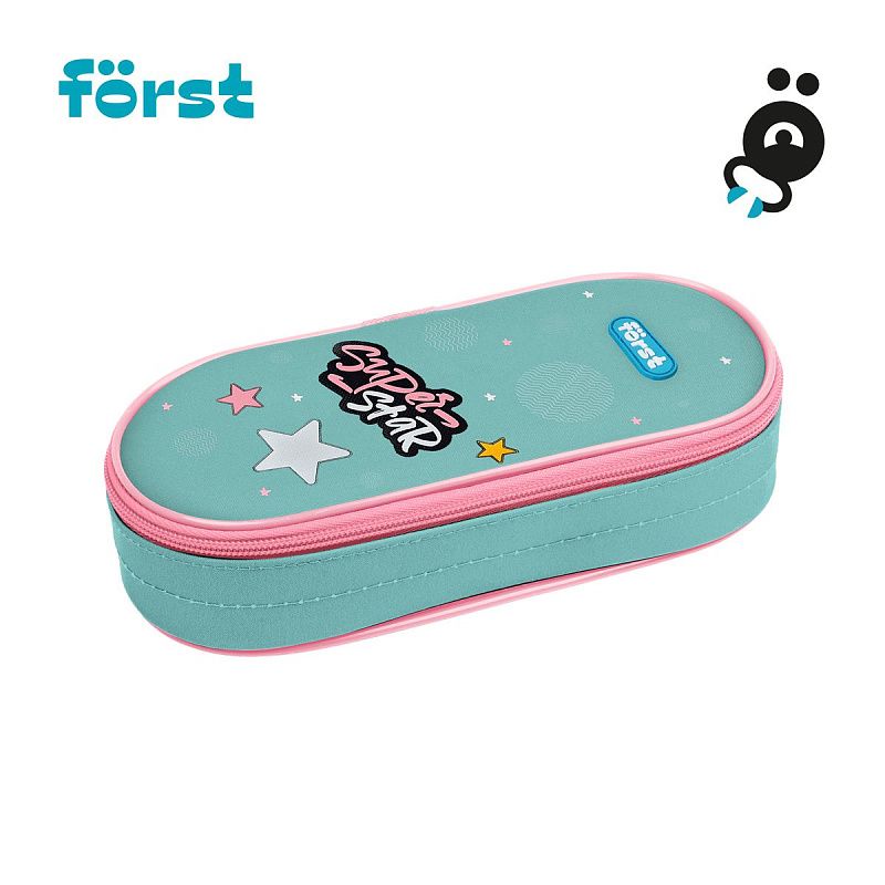 Пенал корпусный 1 отделение, 220*90*45 Först "Super star", полиэстер 