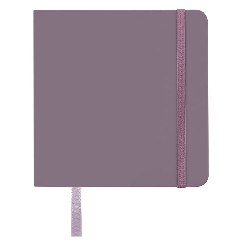 Скетчбук 80л., 120*120 Гамма "Студия", черничный, твердая обложка, на резинке, слоновая кость, 140г/