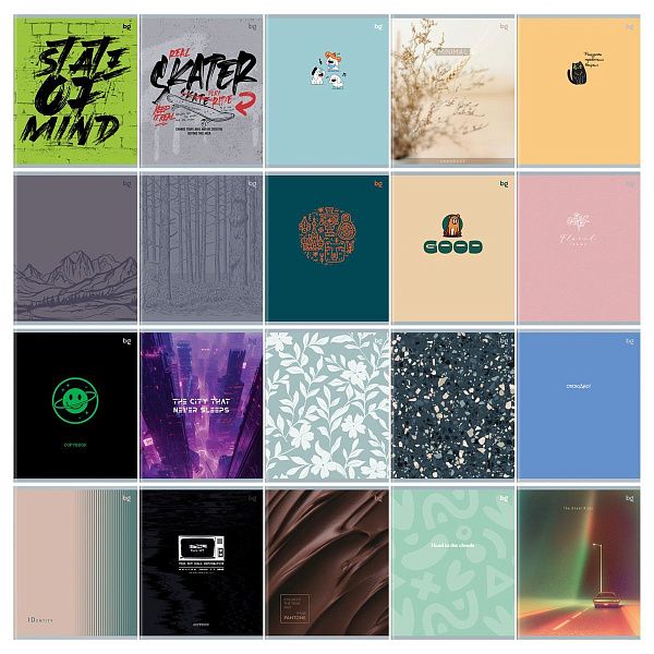 Тетрадь 48л., А5, клетка BG "Super Mix-20", эконом