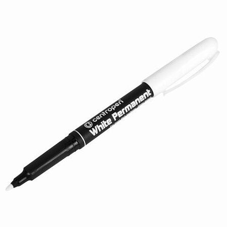 Маркер перманентный БЕЛЫЙ CENTROPEN, круглый наконечник, 1,2 мм, 2686, 5 2686 0100 