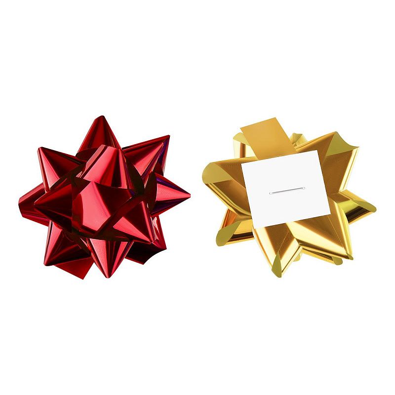 Набор бантов декоративных, MESHU, 24шт, 5см, звезда, ассорти