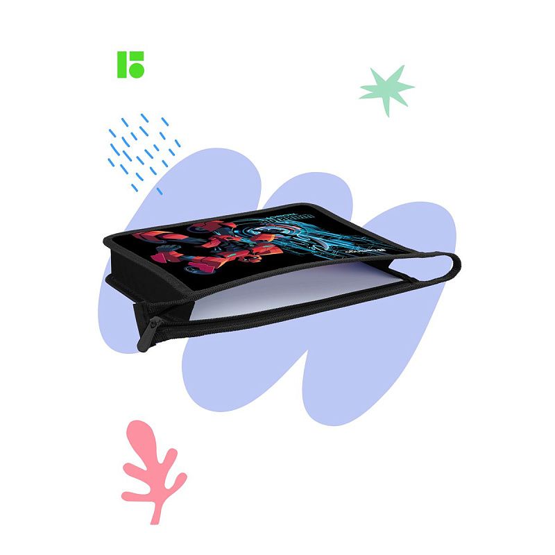 Папка для тетрадей 1 отделение, А5 Berlingo "Warrior Robot", 240*205*40мм, пластик, на молнии 