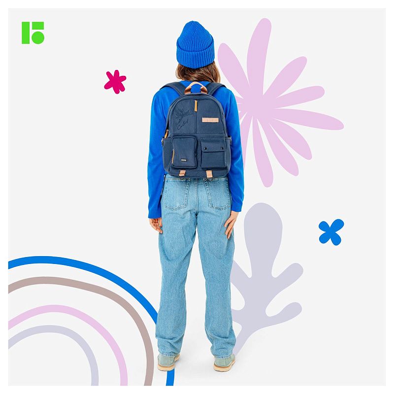 Рюкзак Berlingo Urban "Leaf" 40,5*30*13,5см, 1 отделение, 6 карманов, уплотненная спинка 