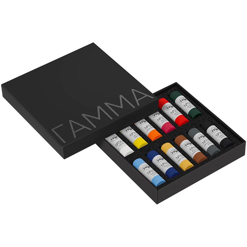 Пастель художественная Гамма, 12 цветов, картон. упак.