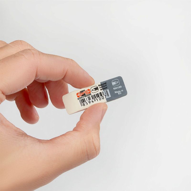 Ластик Koh-I-Noor "Sanpearl" 80, скошенный, комбинированный, натуральный каучук, 41*14*8мм 