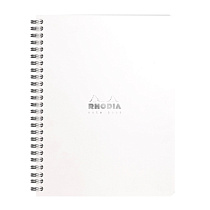 Тетрадь 80л., А5+, клетка на гребне Rhodia "Classic. White", 80г/м2