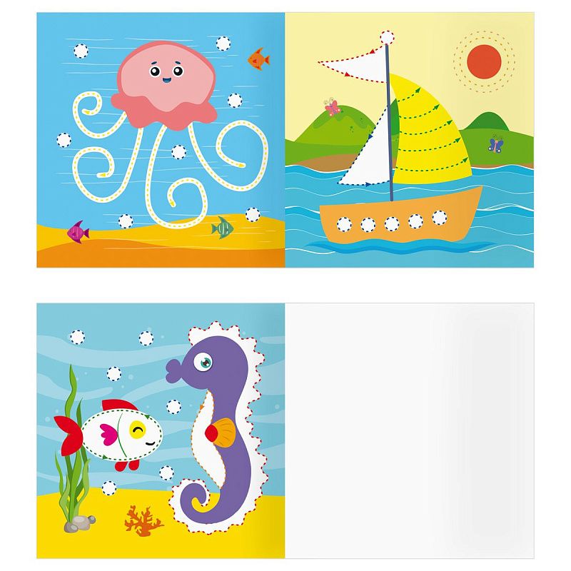 Раскраска пальчиковая с цв. фоном 190*190, 8 стр., ТРИ СОВЫ "Рисуем пальчиками. Выпуск №1"