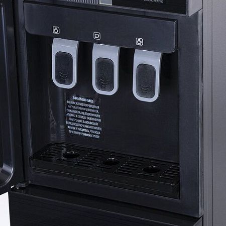 Кулер для воды SONNEN FSE-03BR, напольный, нагрев/охлаждение электронное, НИЖНЯЯ ЗАГРУЗКА, 3 крана, черный, 455754