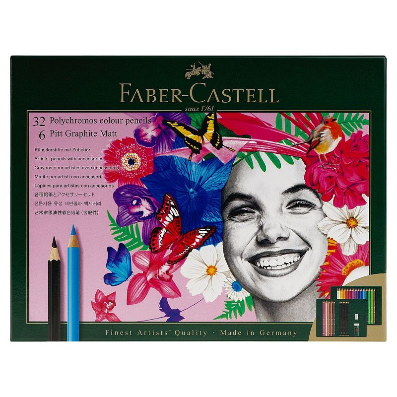 Набор художественных изделий Faber-Castell "Polychromos & Pitt Graphite Matt ", 40 предметов,  студийная коробка