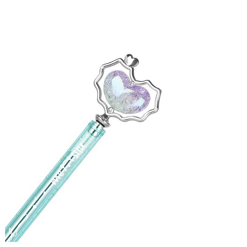 Ручка шариковая MESHU "Heart" синяя, 0,5мм, корпус ассорти 