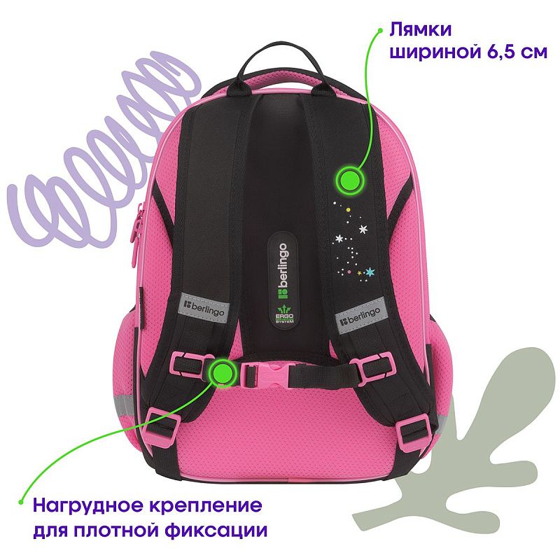 Ранец Berlingo Expert Mini "Perfect" 36*27*14см, 2 отделения, 2 кармана, анатомическая спинка 