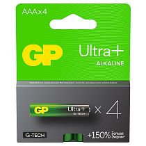 Батарейка GP Ultra Plus AAA (LR03) 24AUP алкалиновая, BC4