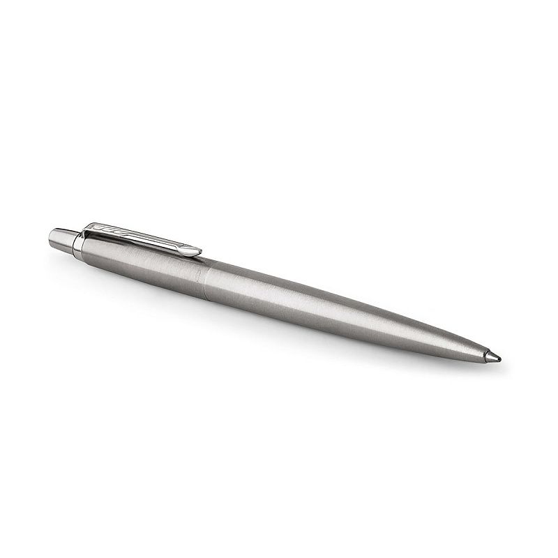 Ручка гелевая Parker "Jotter Stainless Steel CT" черная, 0,7мм, кнопочный механизм, подарочная упаковка 