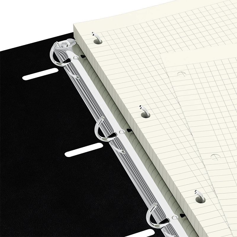 Тетрадь на кольцах А4, 120л., кожзам,  BG "Моно. Синий", иск. кожа, тиснение