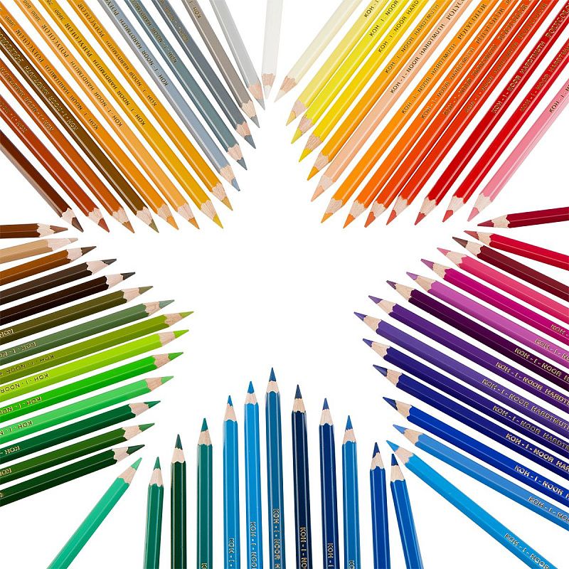 Карандаши цветные художественные Koh-I-Noor "Polycolor", 72цв., заточен., метал. пенал