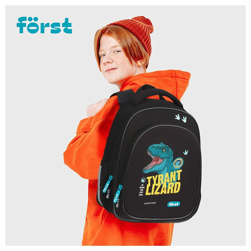 Ранец Först F-Light "Cool adventure" 36*27*15см, 2 отделения, 2 кармана, анатомическая спинка 