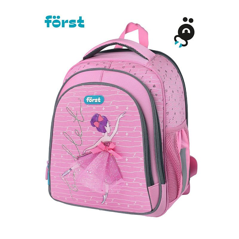 Ранец Först F-BASE "Ballet" 36*29*17см, 3 отделения, 2 кармана, анатомическая спинка 