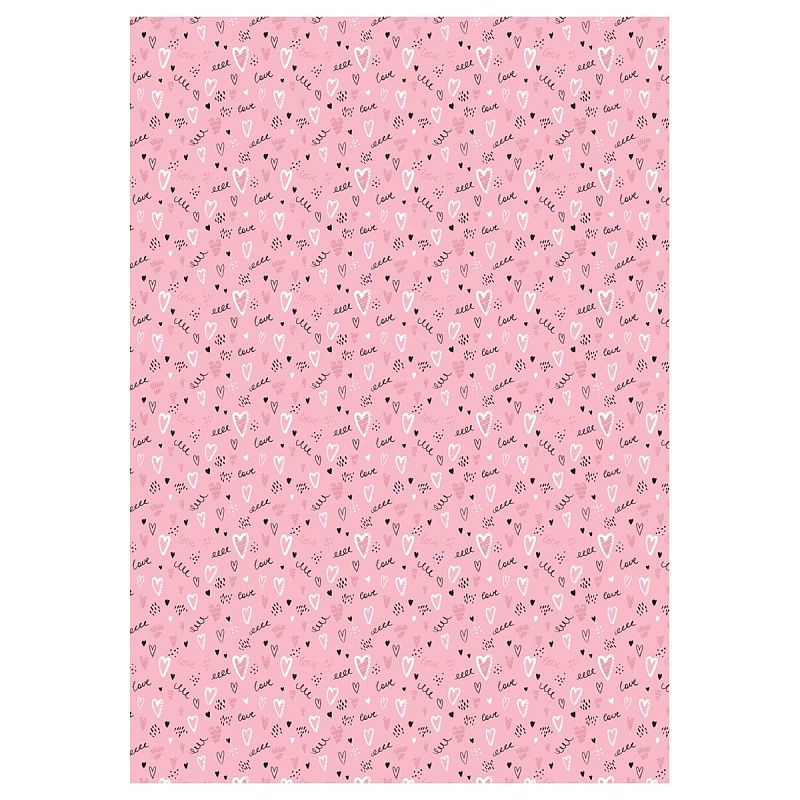 Упаковочная бумага глянц. 70*100см, MESHU "Woman time", 80 г/м2, ассорти, 4 дизайна