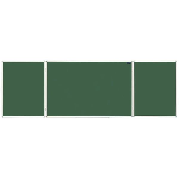 Доска магнитно-меловая OfficeSpace, трехсекционная, 300*100/100*75*2, алюминиевая рамка