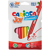 Фломастеры Carioca "Joy", 10цв., смываемые, картон, европодвес