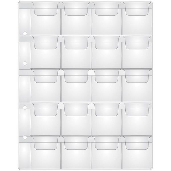 Лист для альбома OfficeSpace "Optima" на 20 монет 42*45, 120мкм