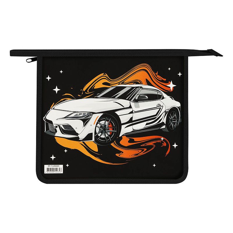 Папка для тетрадей 1 отделение, ArtSpace "Sports coupe", А5, пластик, на молнии 