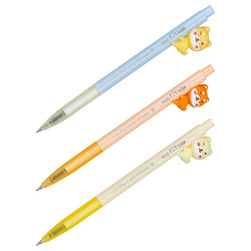 Карандаш механический MESHU "Cute dog", 0,7мм, ассорти, с топпером 