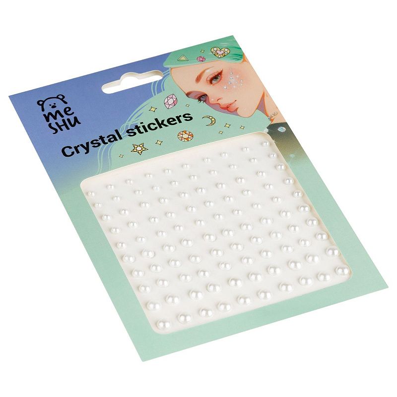Наклейки акриловые MESHU,"Pearl", 100 наклеек, инд. уп., европодвес