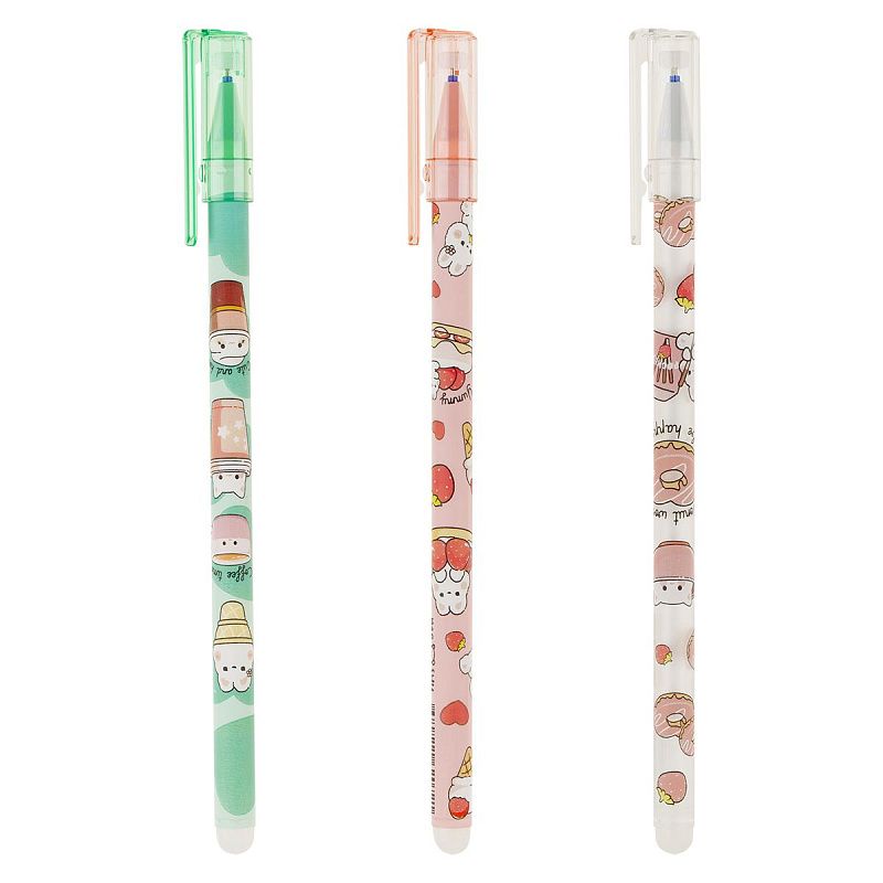 Ручка гелевая стираемая MESHU "Cute sweets" синяя, 0,5мм, корпус ассорти 