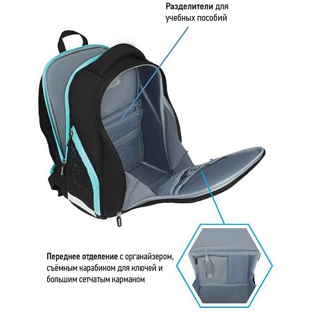 Ранец Berlingo Nova "Sea monster" 37*28*18см, 2 отделения, 2 кармана, анатомическая спинка 